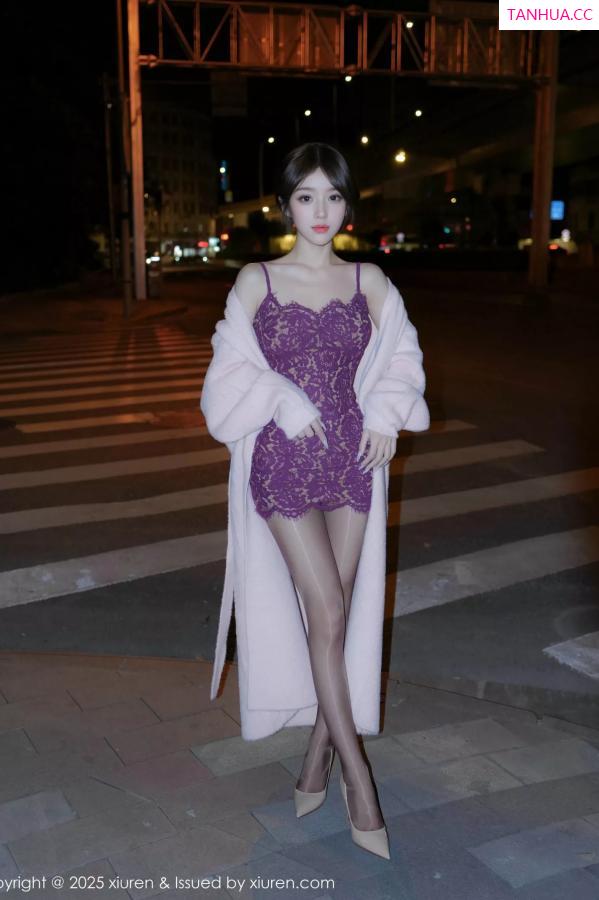 汁汁  [XiuRen]高清写真图 2025.05.27 No.10332 汁汁 紫色吊带第6张图片